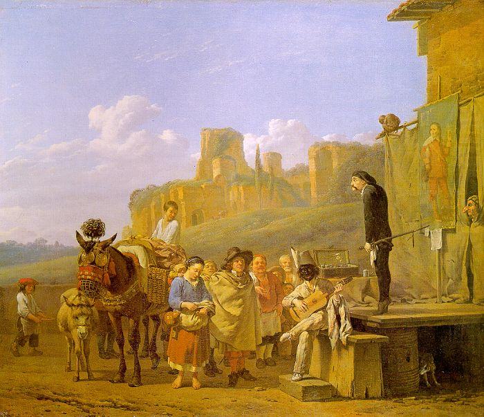 Karel Dujardin A Party of Charlatans in an Italian Landscape china oil painting image